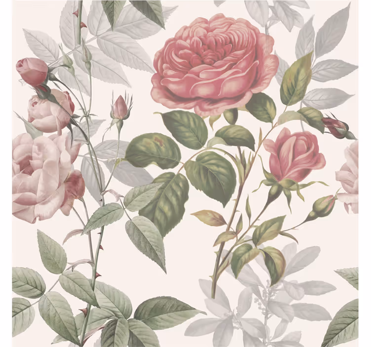 Carta da parati floreale motivo rose - TenStickers