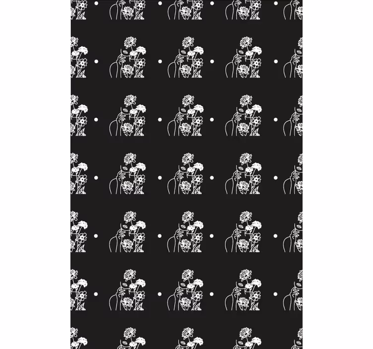 Carta da parati floreale donna e girasoli design minimalista - TenStickers