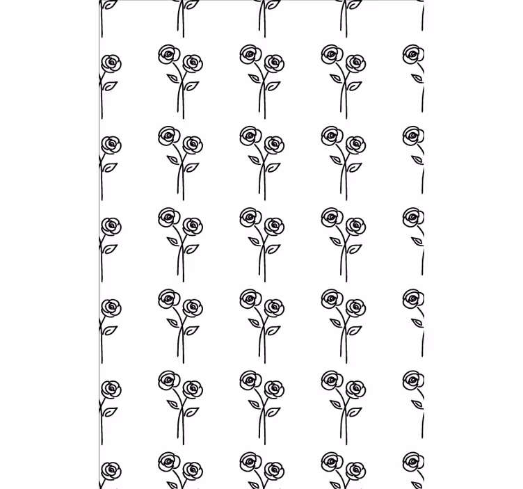 Carta da parati floreale coppia di rose design minimalista - TenStickers