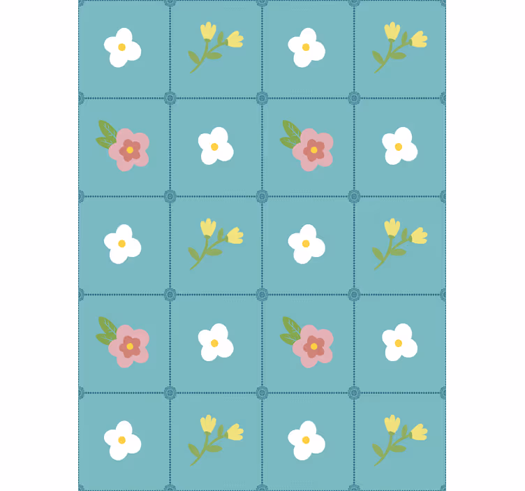 Carta da parati floreale stile nonna chic - TenStickers