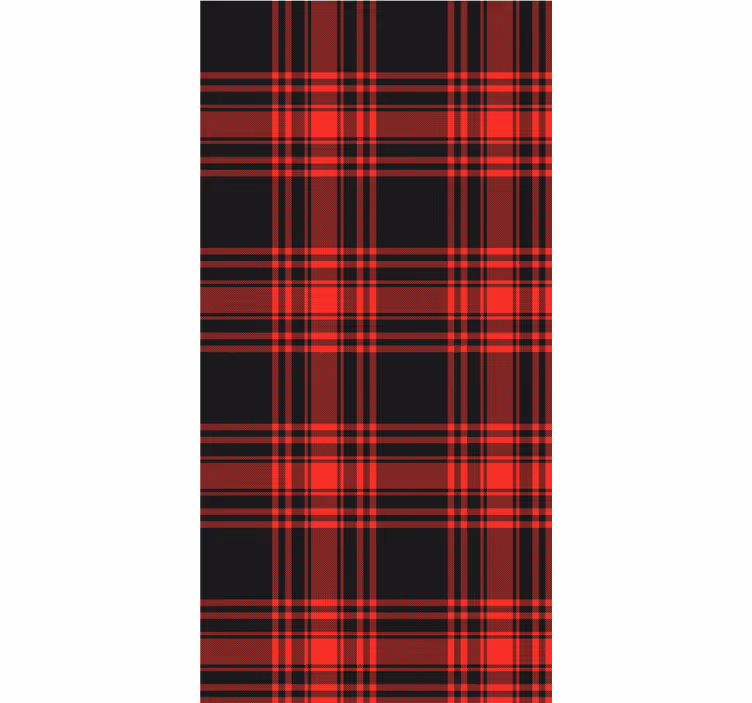Carta da parati camera da letto motivo tartan - TenStickers