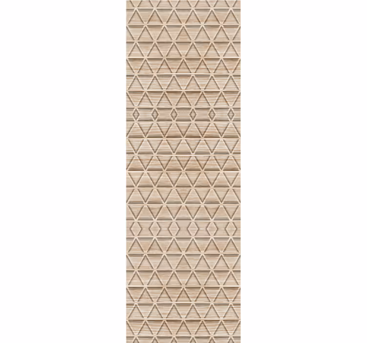 Carta da parati camera effetto legno triangoli geometrici - TenStickers