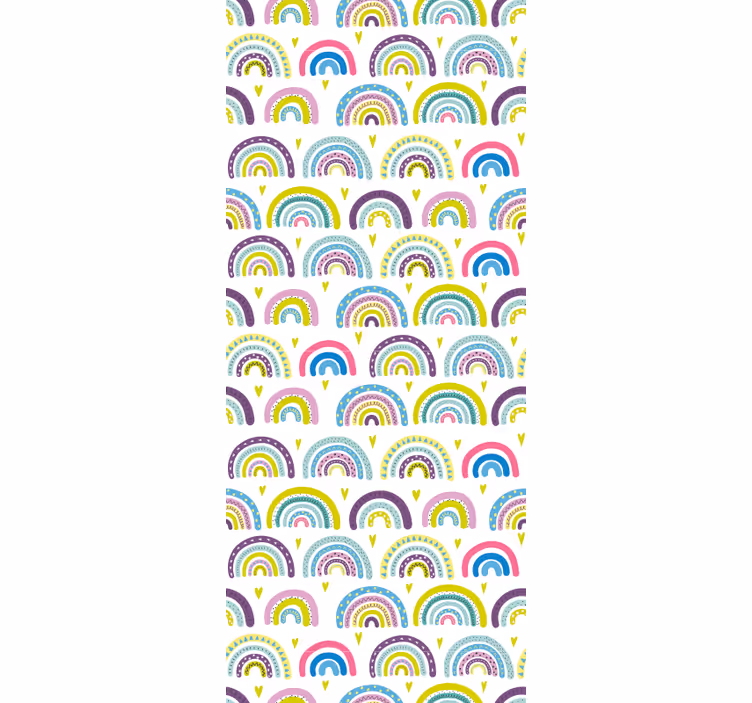 Carta da parati camera motivo arcobaleno astratto colorato - TenStickers