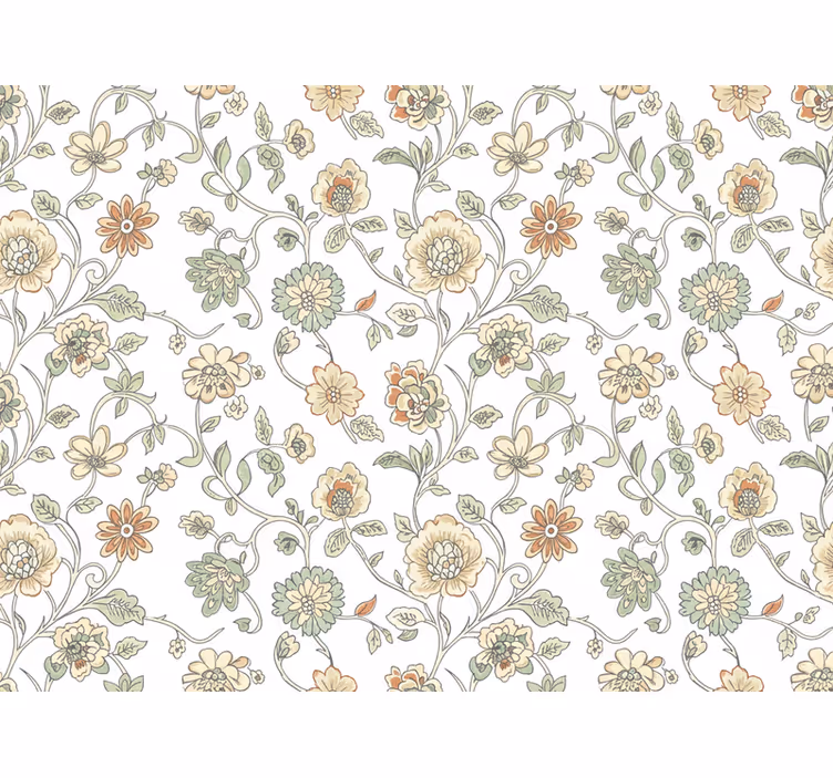 Carta da parati rustica fiore leggero decente - TenStickers