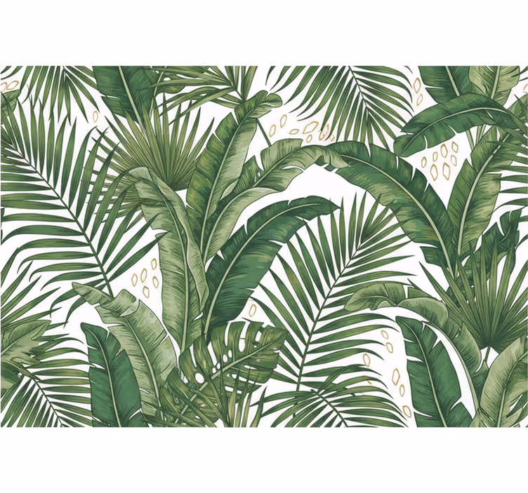 Carta da parati foglie foglie di palma relax - TenStickers