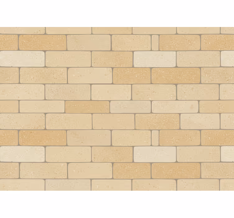 Carta da parati effetto pietra mattoni giallo beige - TenStickers