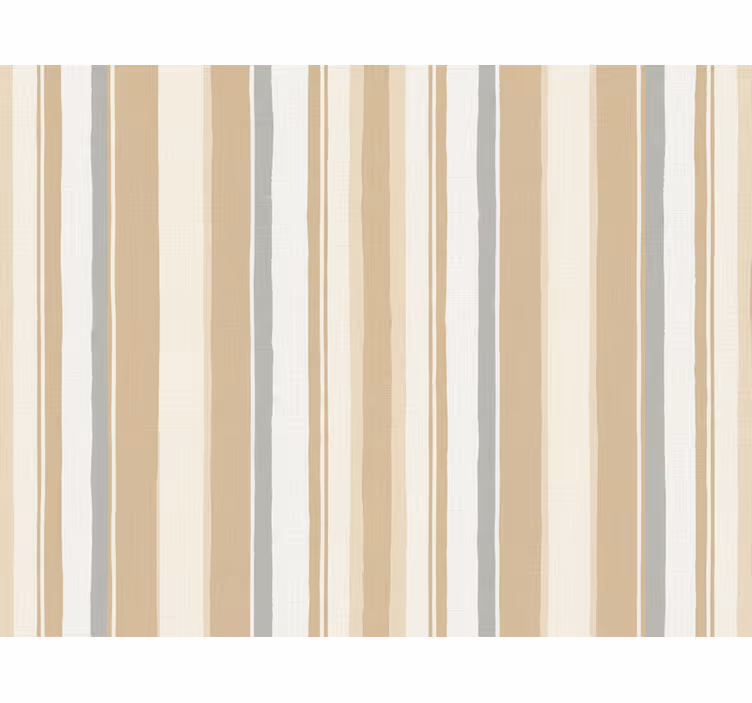 Carta da parati a righe verticali bianco beige - TenStickers