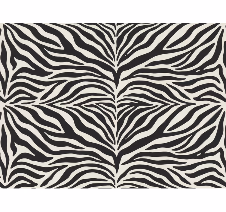 Carta da parati zebrata motivo zebra realistico - TenStickers