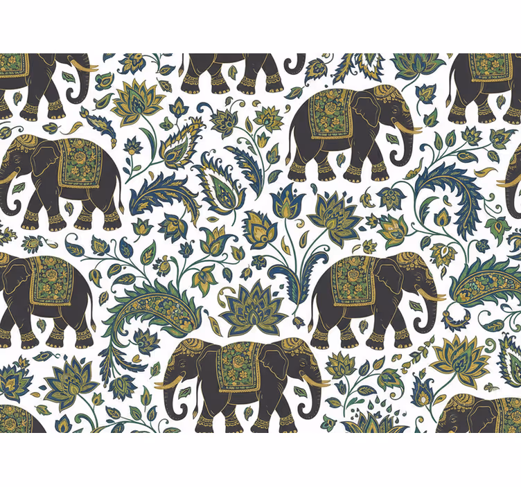 Carta da parati elefanti motivo elefante realistico - TenStickers