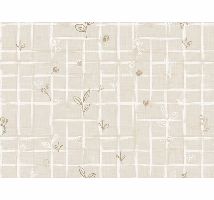Carta da parati beige color crema effetto lino - TenStickers