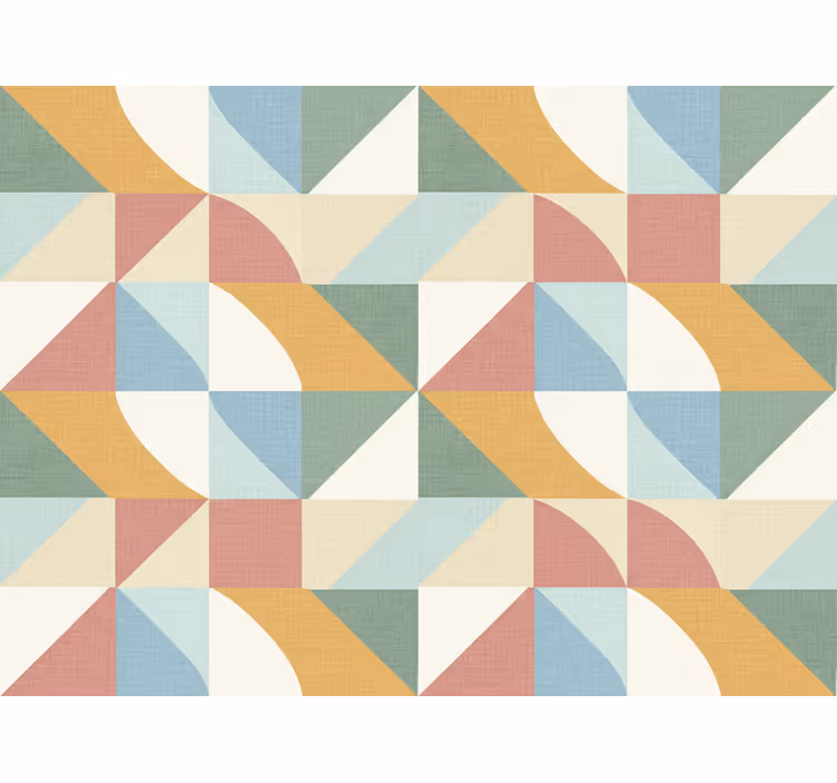 Carta da parati rustica forme geometriche colori chiari - TenStickers