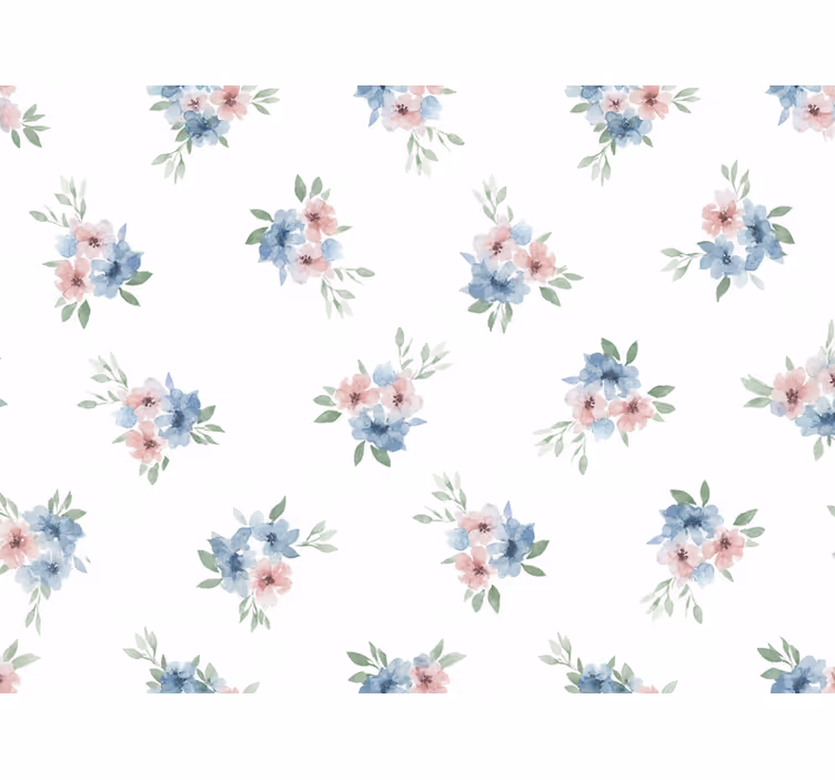 Carta da parati floreale piccole fiori in acquerello - TenStickers