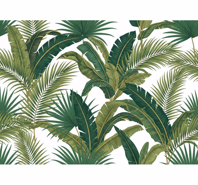 Carta da parati foglie palme di lusso giungla - TenStickers