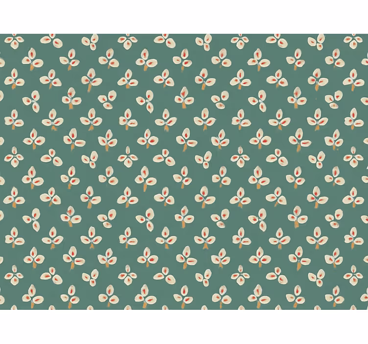 Carta da parati astratta petali pressati verde opaco - TenStickers