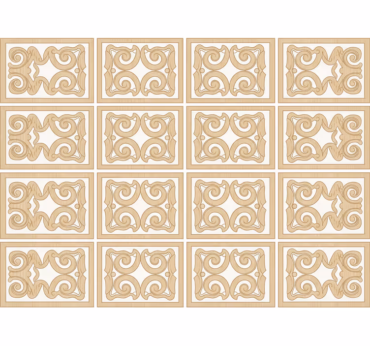 Carta da parati effetto legno stile battiscopa - TenStickers