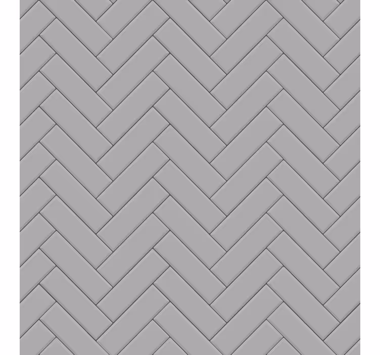 Carta da parati effetto metallo piastrelle grigie a zig zag - TenStickers