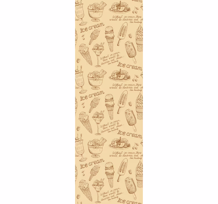 Carta da parati rustica vinile vintage gelati - TenStickers