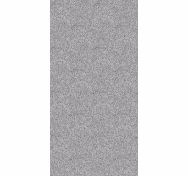 Carta da parati rustica motivo floreale grigio - TenStickers