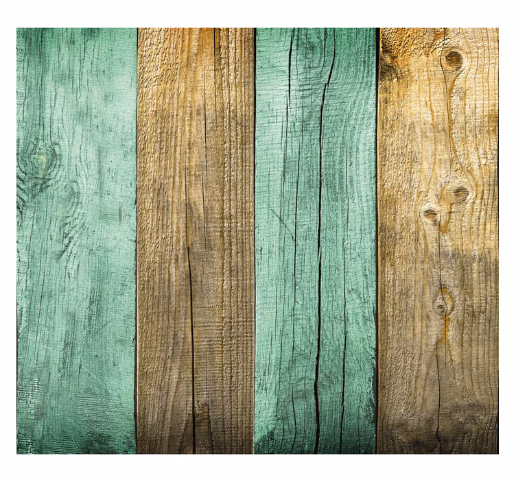 Carta da parati rustica texture in assi di legno colorate - TenStickers