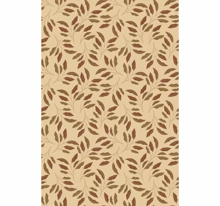 Carta da parati beige eleganza fogliosa - TenStickers