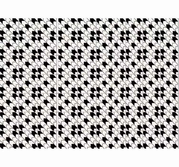 Carta da parati nera tappeto bianco e nero - TenStickers