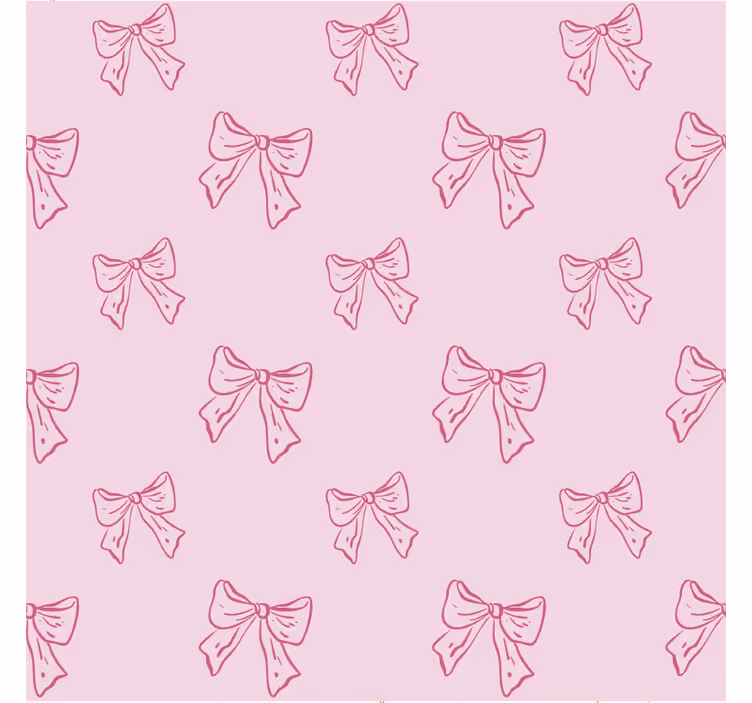 Carta da parati rosa con motivo fiocchi rosa - TenStickers