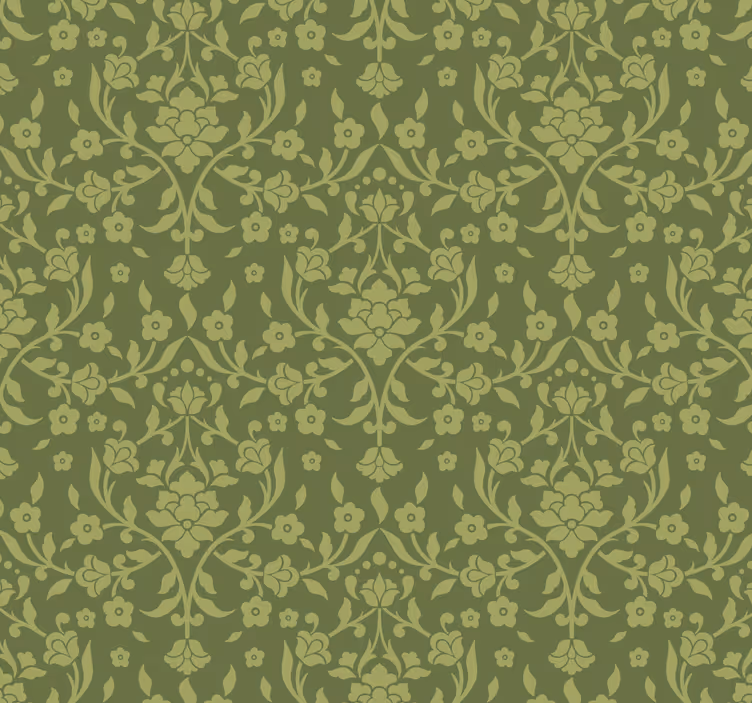 Carta da parati classica stile inglese verde - TenStickers