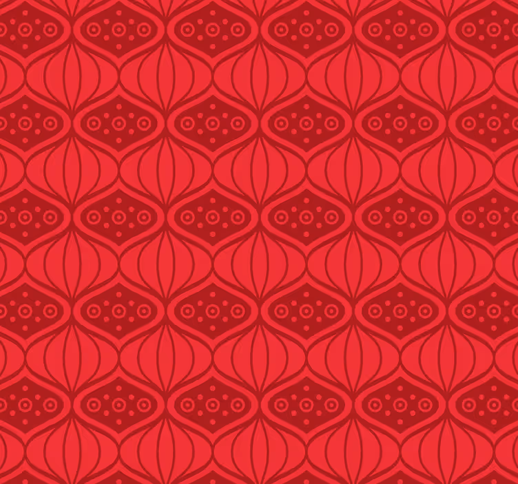 Carta da parati modello orientale rosso - TenStickers