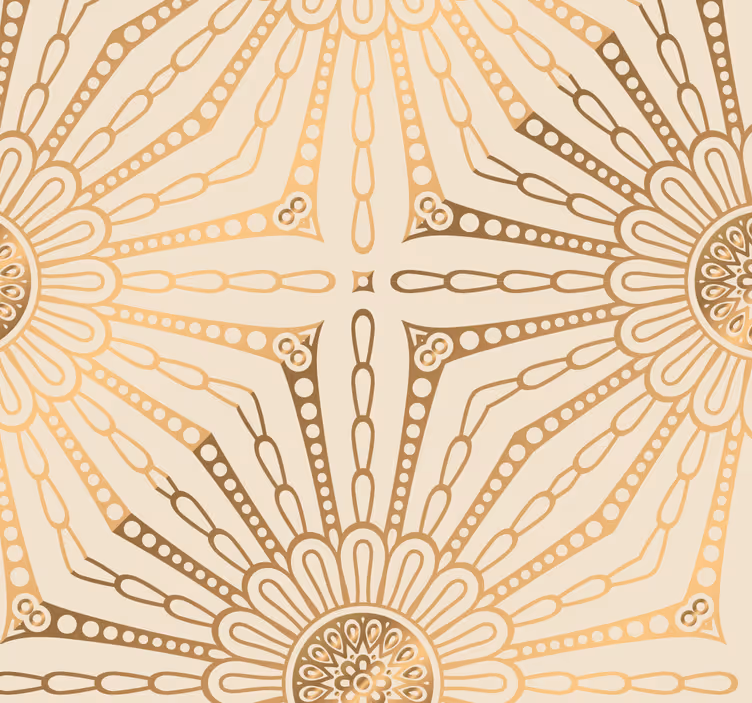 Carta da parati ornamentale raggiante sole splendente - TenStickers
