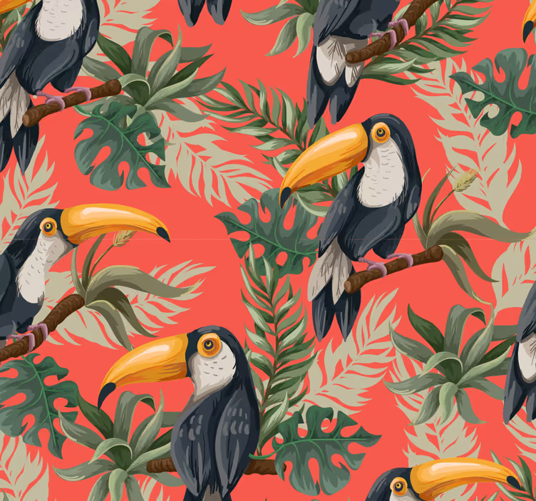 Carta da parati con tucani - TenStickers