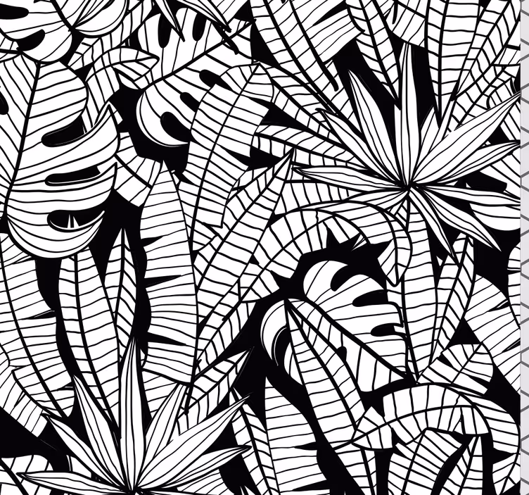 Carta da parati con le foglie tropicali - TenStickers