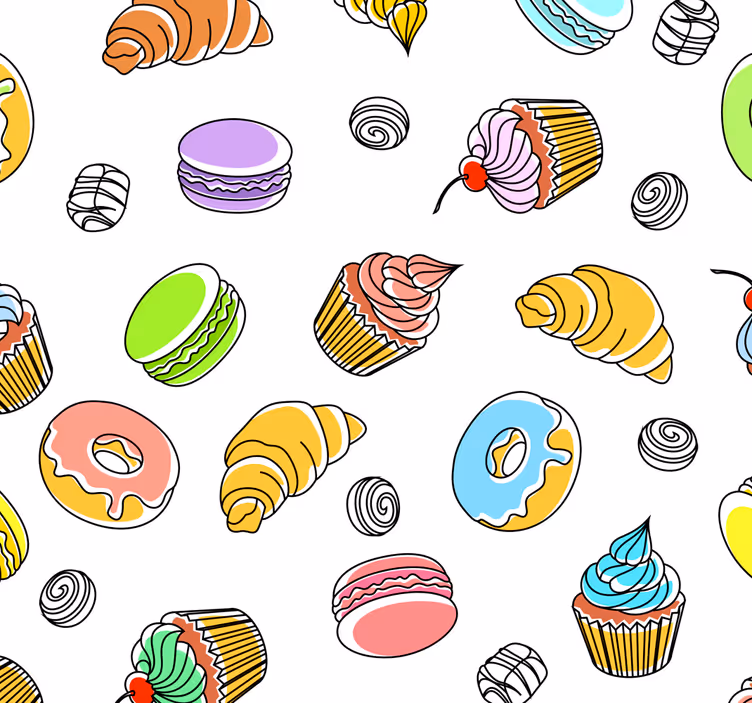 Carta da parati con i dolcetti - TenStickers