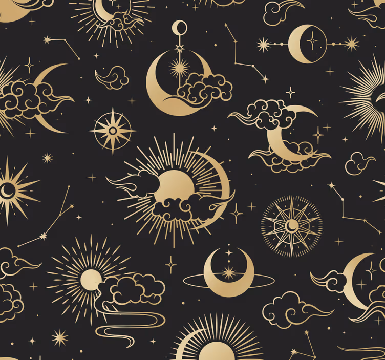 Carta da parati nuvole e stelle - TenStickers