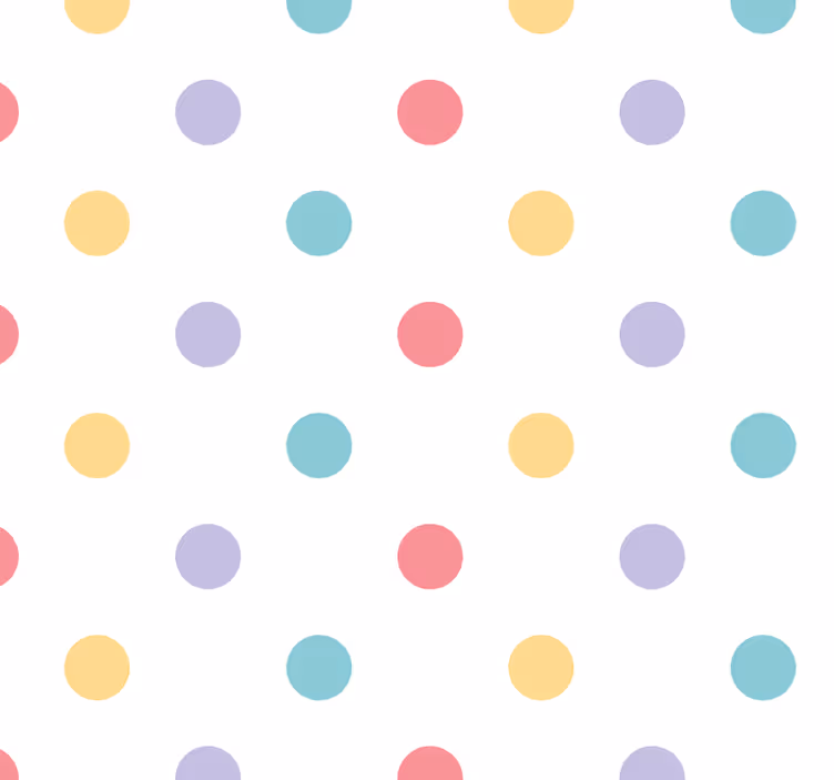 Carta da parati a pois palline colorate - TenStickers