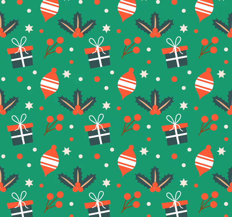 Carta da parati con stile natalizio - TenStickers