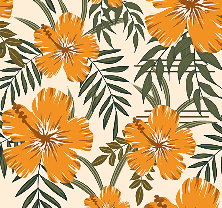 Carta da parati natura fiori geometrici - TenStickers