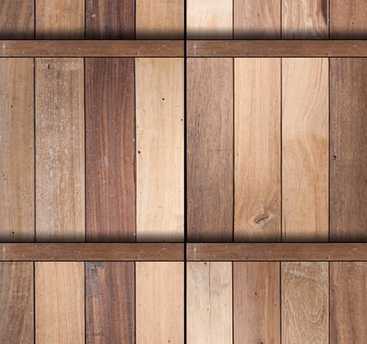 Carta da parati parquet marrone - TenStickers