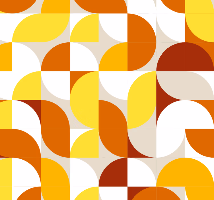 Carta da parati geometrica modello caldo astratto - TenStickers