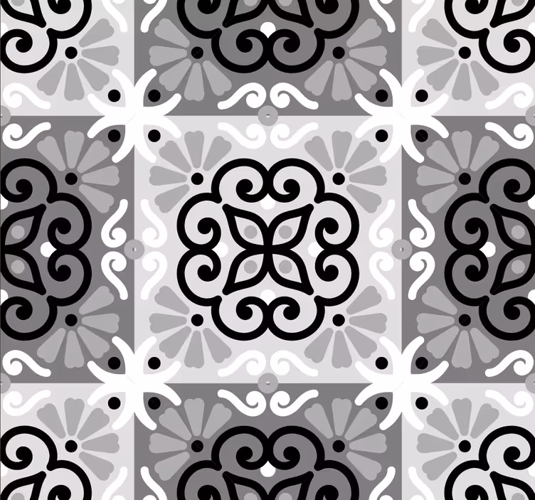 Carta da parati ornamentale ornamento nero - TenStickers