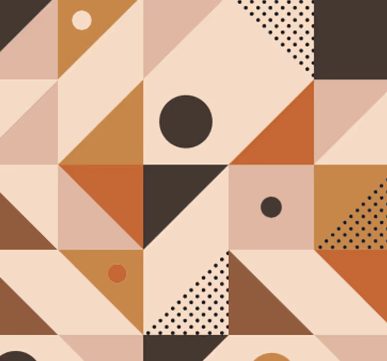 Carta da parati moderna patchwork marrone - TenStickers