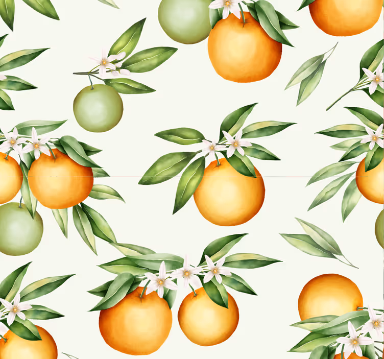 Carta da parati con le arance - TenStickers
