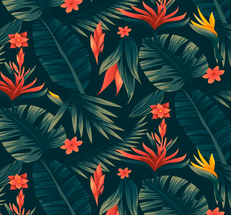 Carta da parati natura flora tropicale - TenStickers