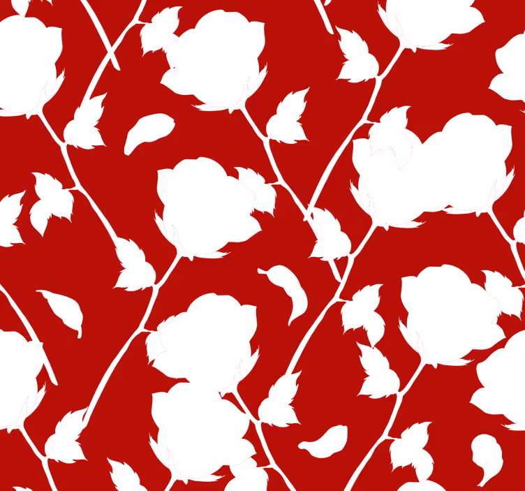 Carta da parati fiori Carta parati rossa rose - TenStickers