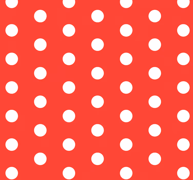 Carta da parati a pois Rossa pois bianchi - TenStickers