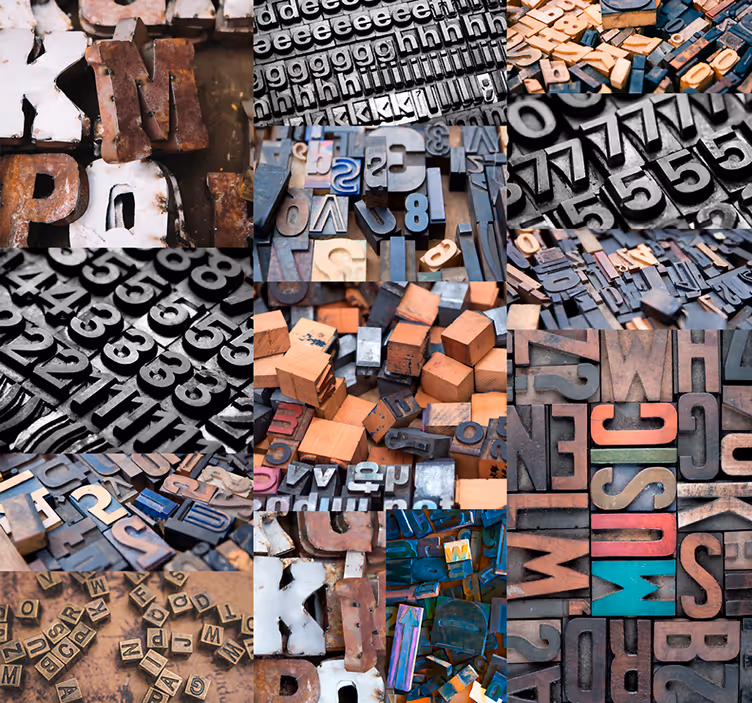 Carta da parati con scritte lettere - TenStickers