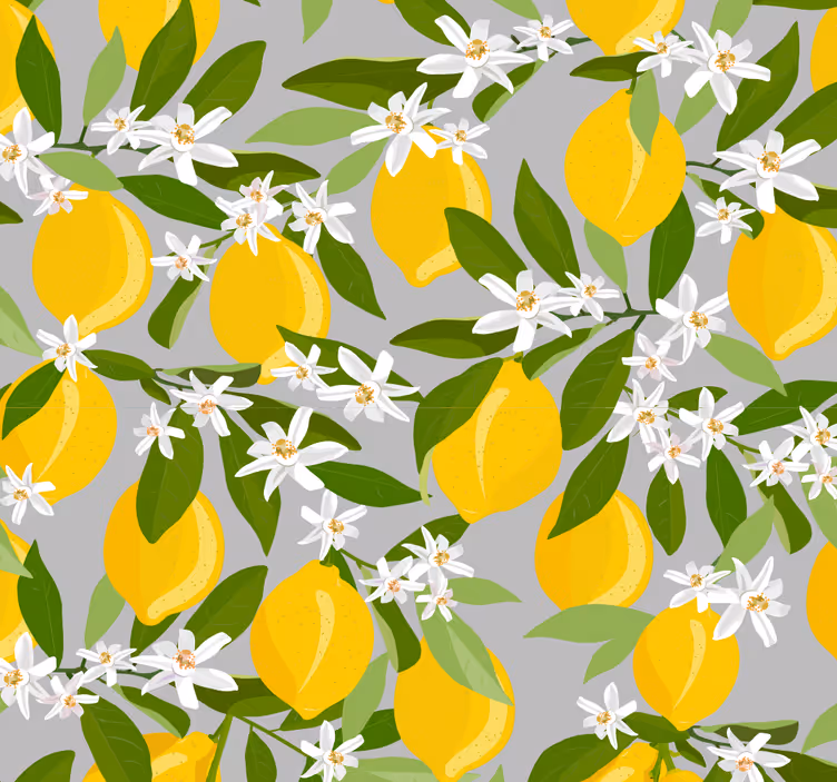 Carta per parati con limoni - TenStickers
