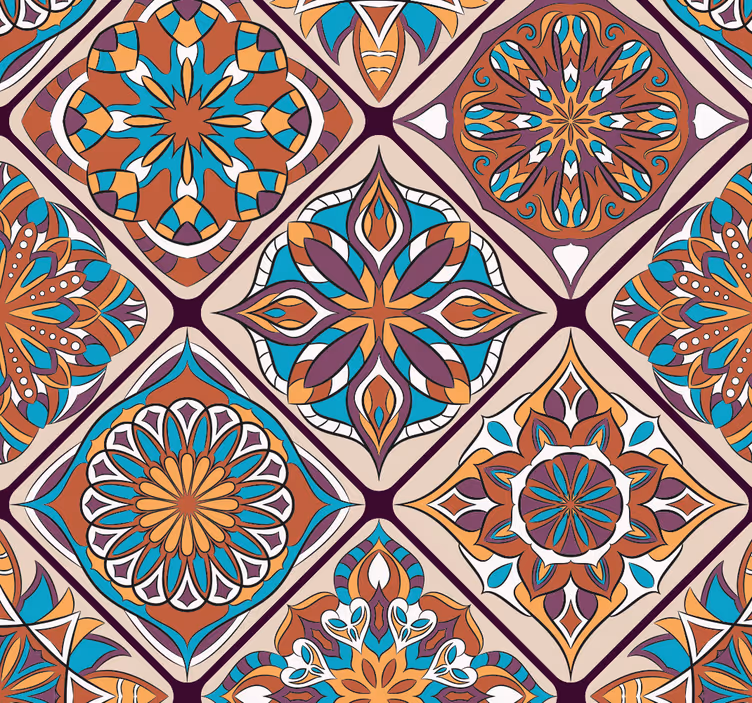 Carta da parati ornamentale di magia dei colori - TenStickers