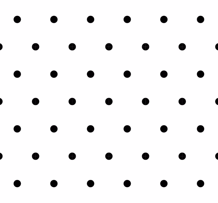 Carta da parati a pois Punti regolari su sfondo bianco - TenStickers