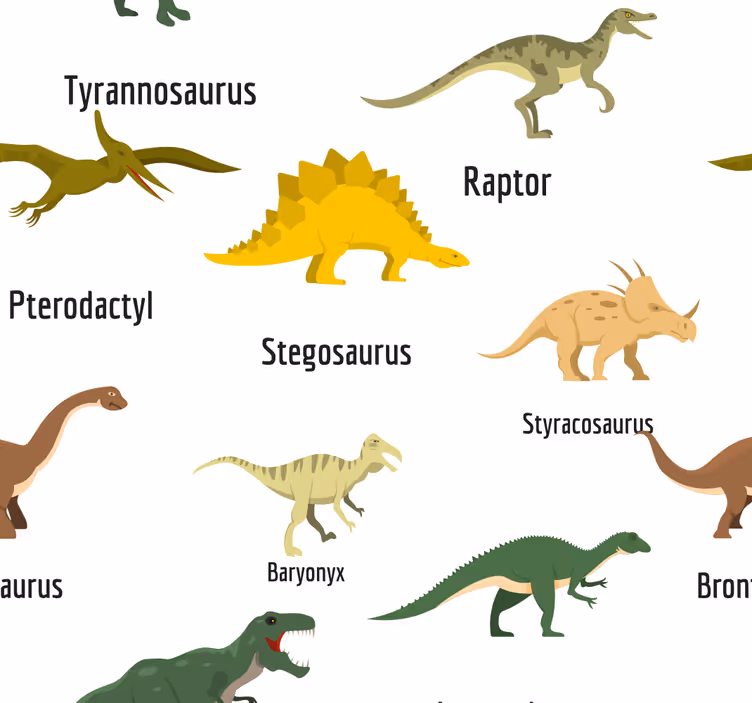 Carta da parati con dinosauri e specie - TenStickers