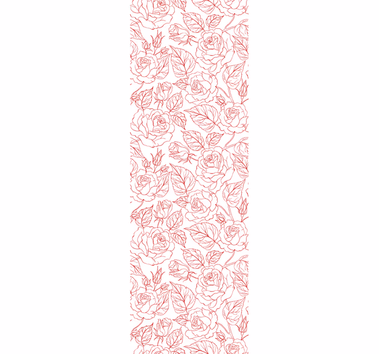 Carta da parati floreale motivo rosa - TenStickers